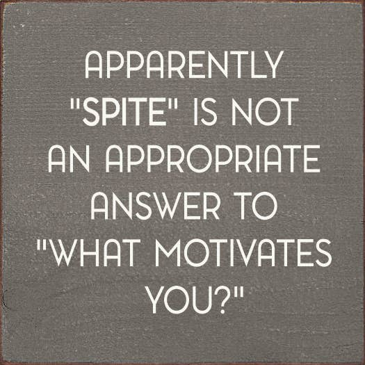 Apparently "Spite" Is Not An Appropriate Answer... Sawdust City