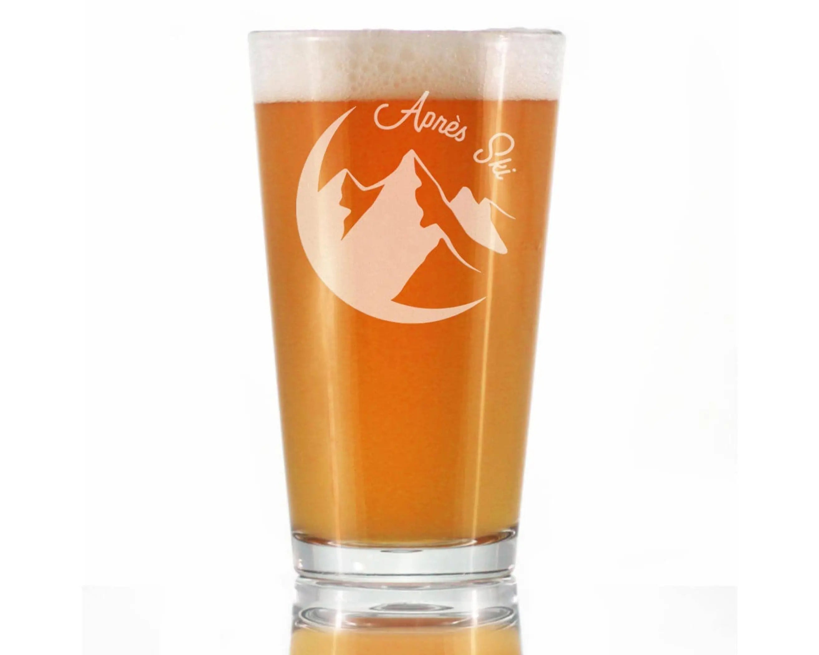 Apres Ski Pint Glass for Beer - Skiing Gifts and Decor Bevvee