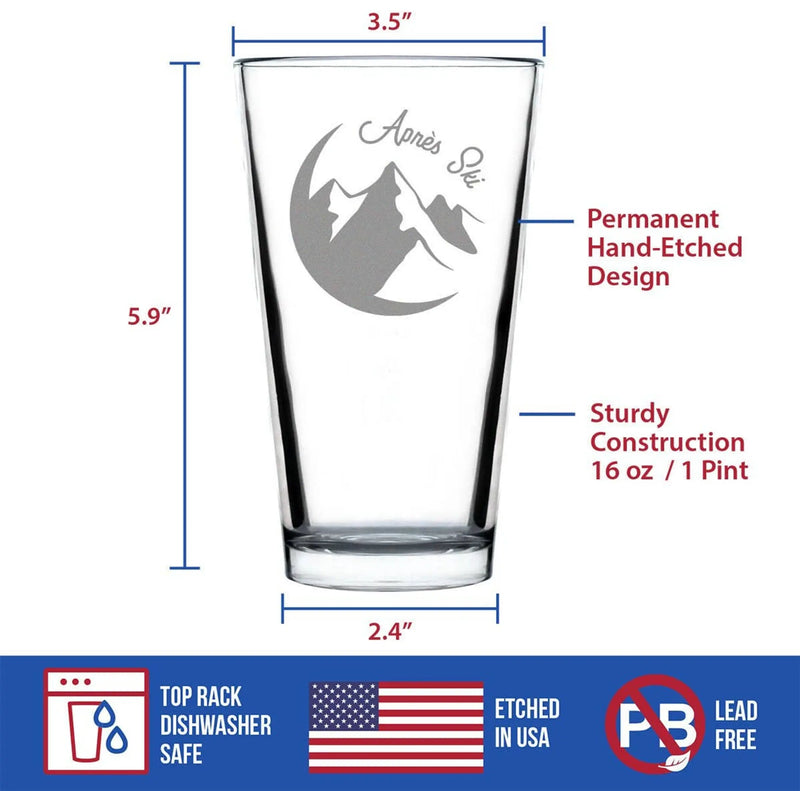 Apres Ski Pint Glass for Beer - Skiing Gifts and Decor Bevvee