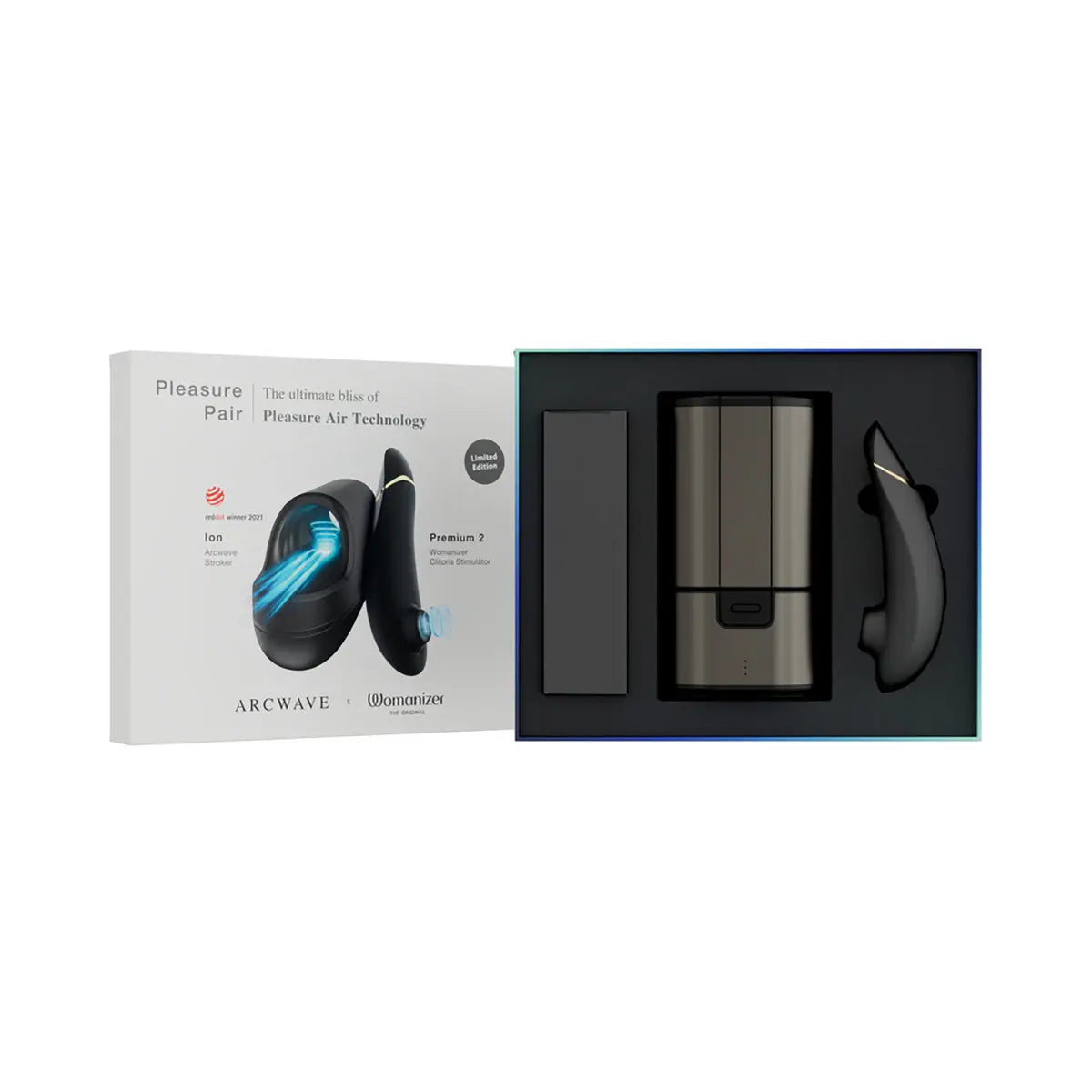 Arcwave Pleasure Pair - Ion + Womanizer Premium 2 Black Womanizer