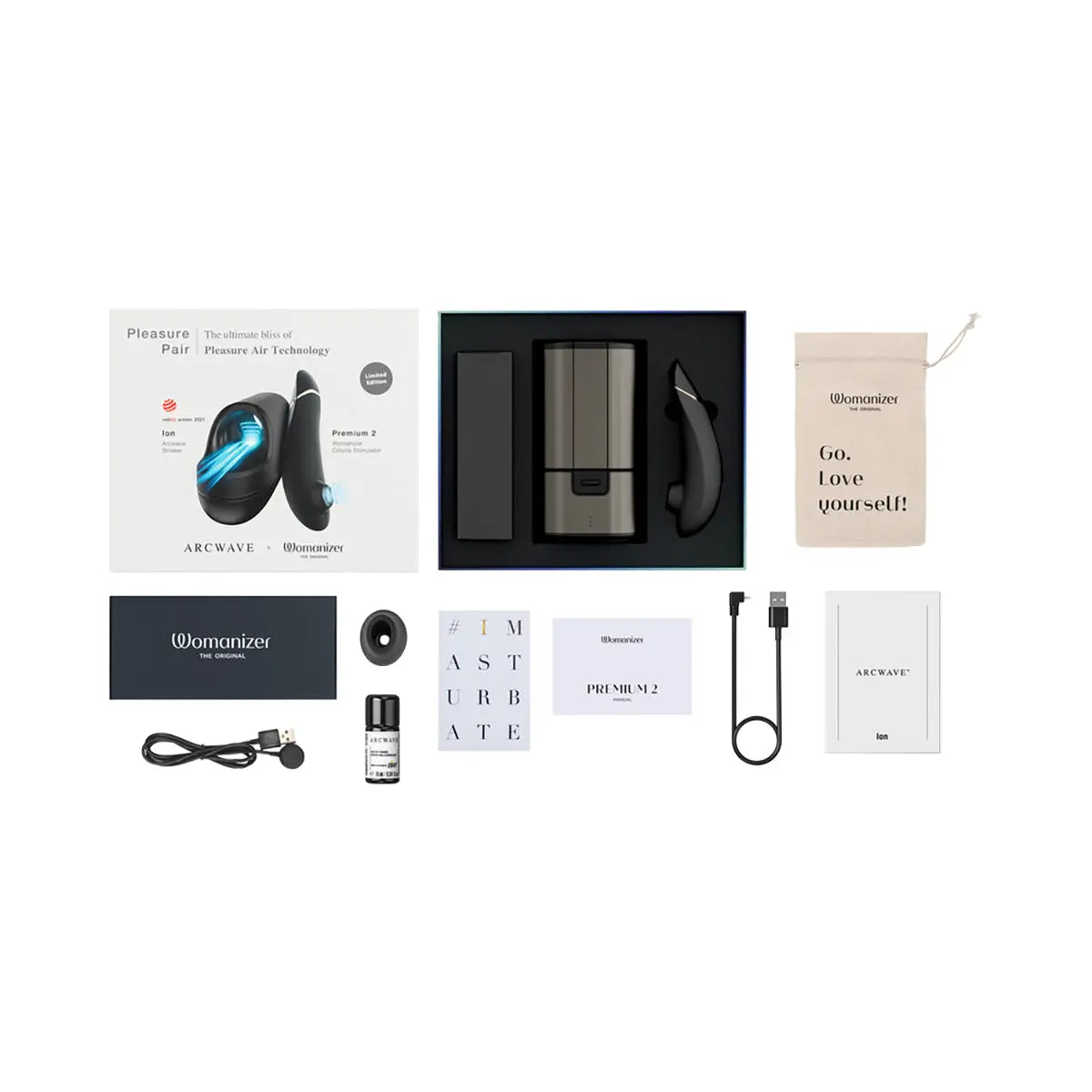 Arcwave Pleasure Pair - Ion + Womanizer Premium 2 Black Womanizer