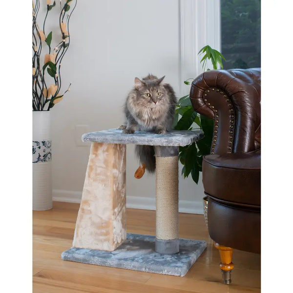 Armarkat  2 Level Platform Scratcher Real Wood Cat Post AeroMark