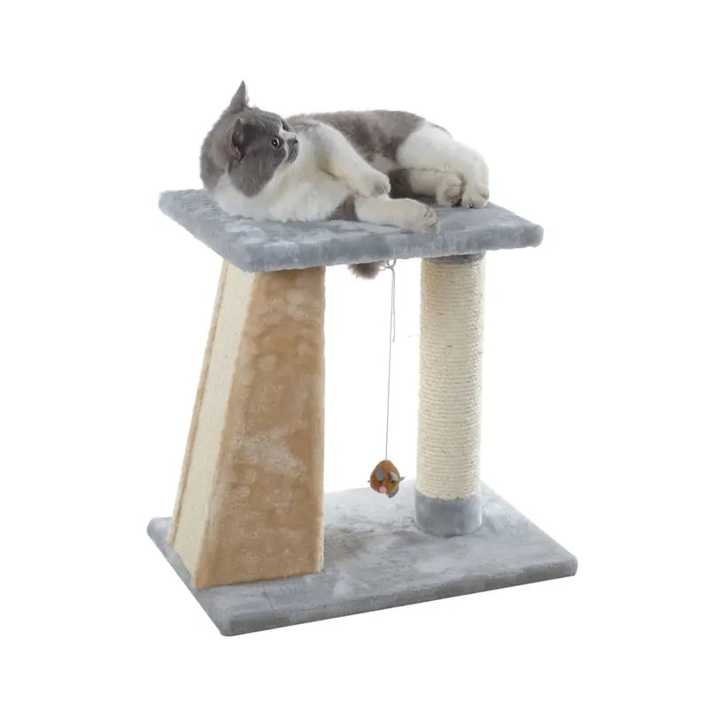 Armarkat  2 Level Platform Scratcher Real Wood Cat Post AeroMark