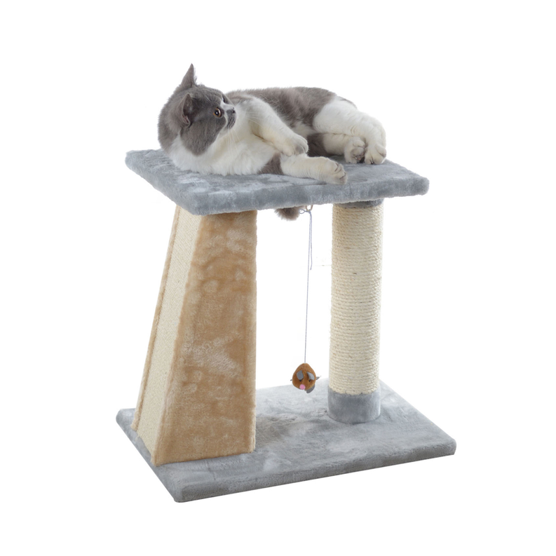 Armarkat  2 Level Platform Scratcher Real Wood Cat Post AeroMark