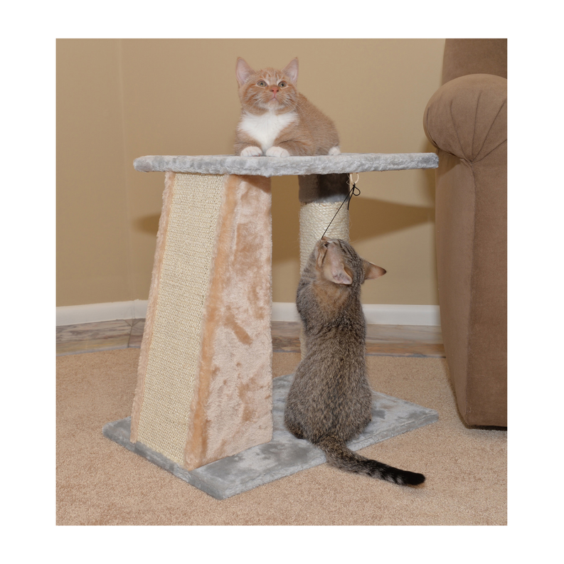 Armarkat  2 Level Platform Scratcher Real Wood Cat Post AeroMark