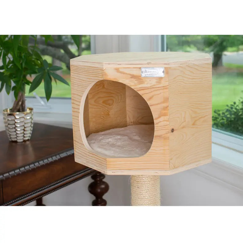 Armarkat Premium  Scots Pine, Solid Wood Cat Tree 46" Tall AeroMark