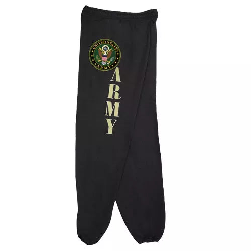 Army Logo Mens Sweatpant Black Fox Outdoor