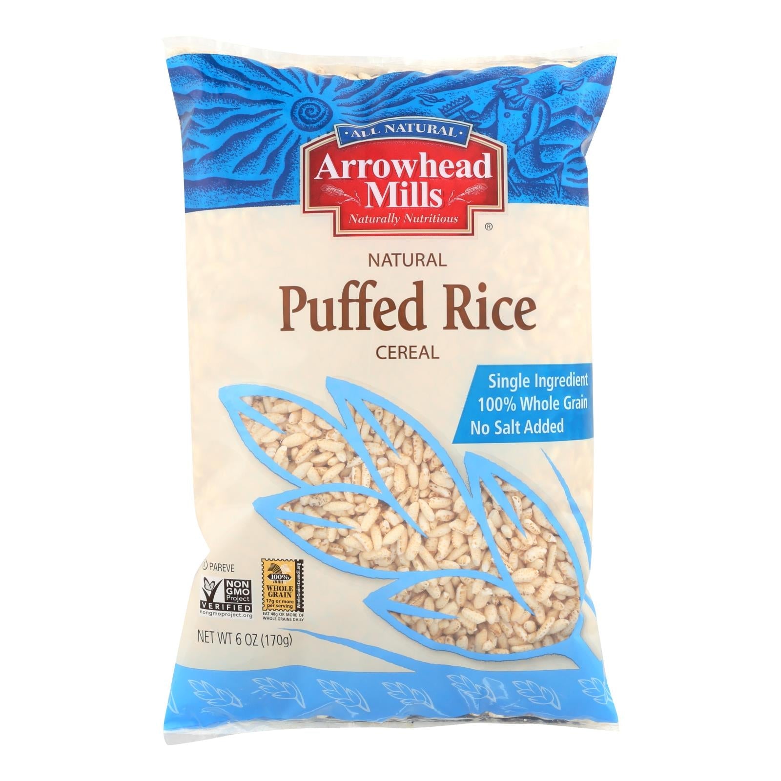 Arrowhead Mills - All Natural Puffed Rice Cereal - Case Of 12 - 6 Oz. Arrowhead Mills
