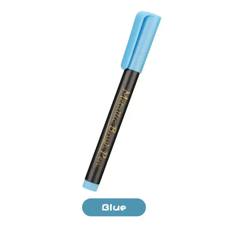 Art-Marker-Set-Metal-10-Colors-Medium-Pen-Metallic-For-DIY-Photo-Album-Signature-Liquid-ink-Round-Supplies-Permanent-Plastic-GreatEagleInc-334251659