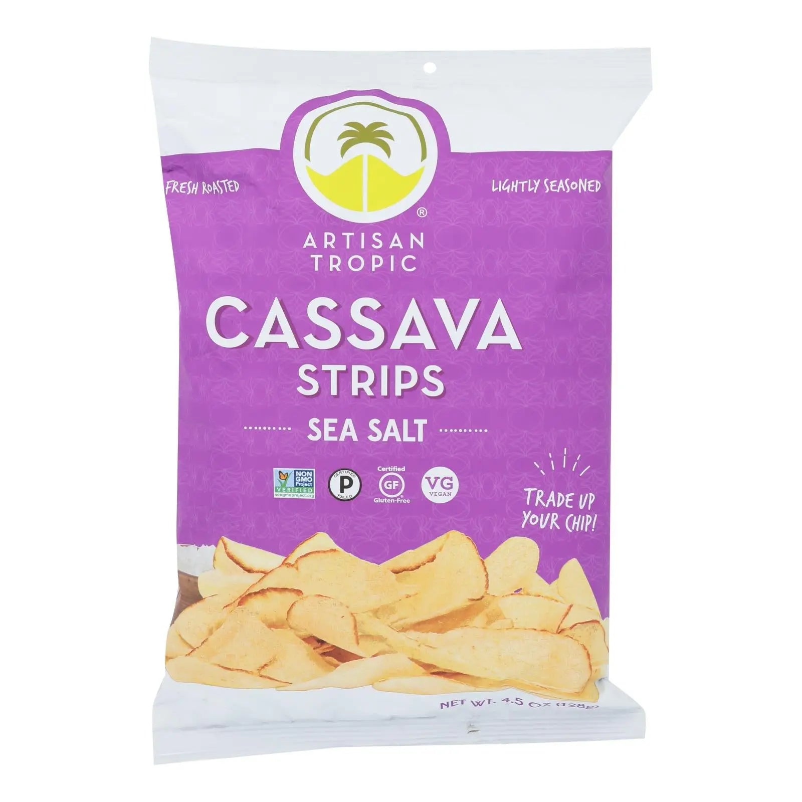 Artisan Tropic Cassava Strips - Sea Salt - Case Of 12 - 4.5 Oz. Artisan Tropic