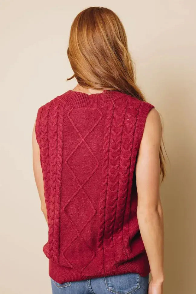 Arya Sleeveless Sweater Tank Stay Warm in Style