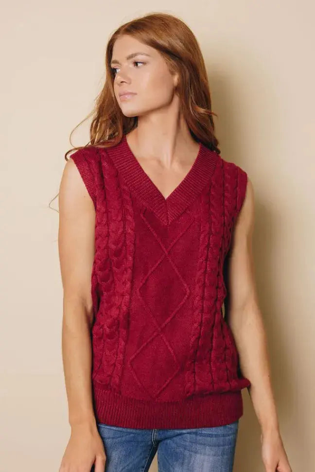 Arya Sleeveless Sweater Tank Stay Warm in Style