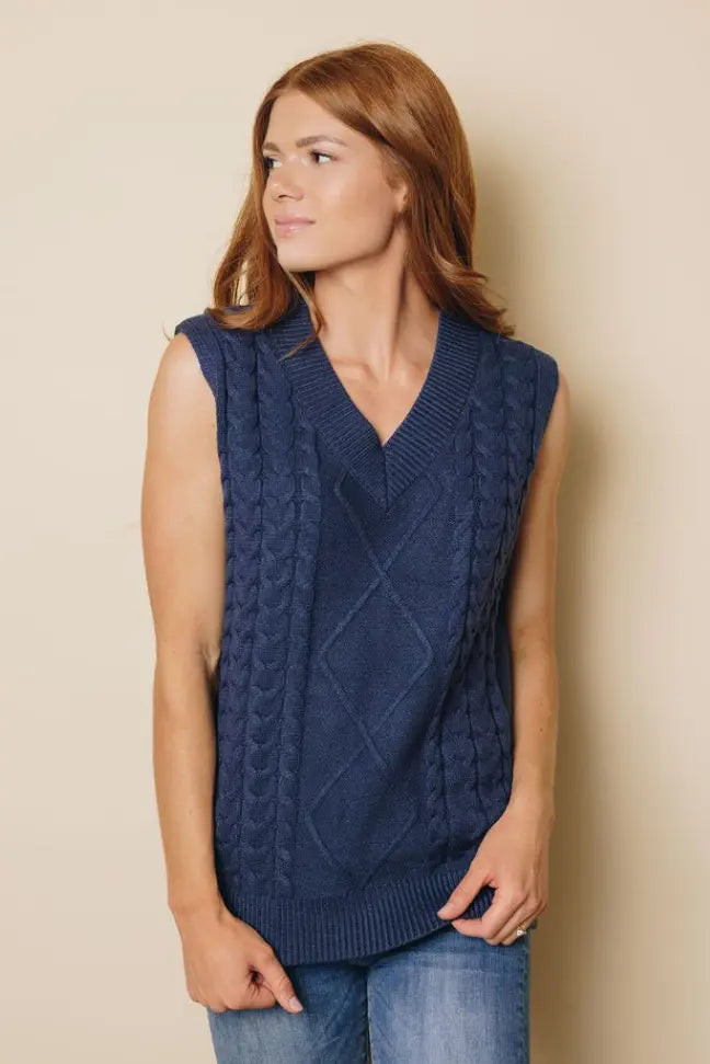 Arya Sleeveless Sweater Tank Stay Warm in Style