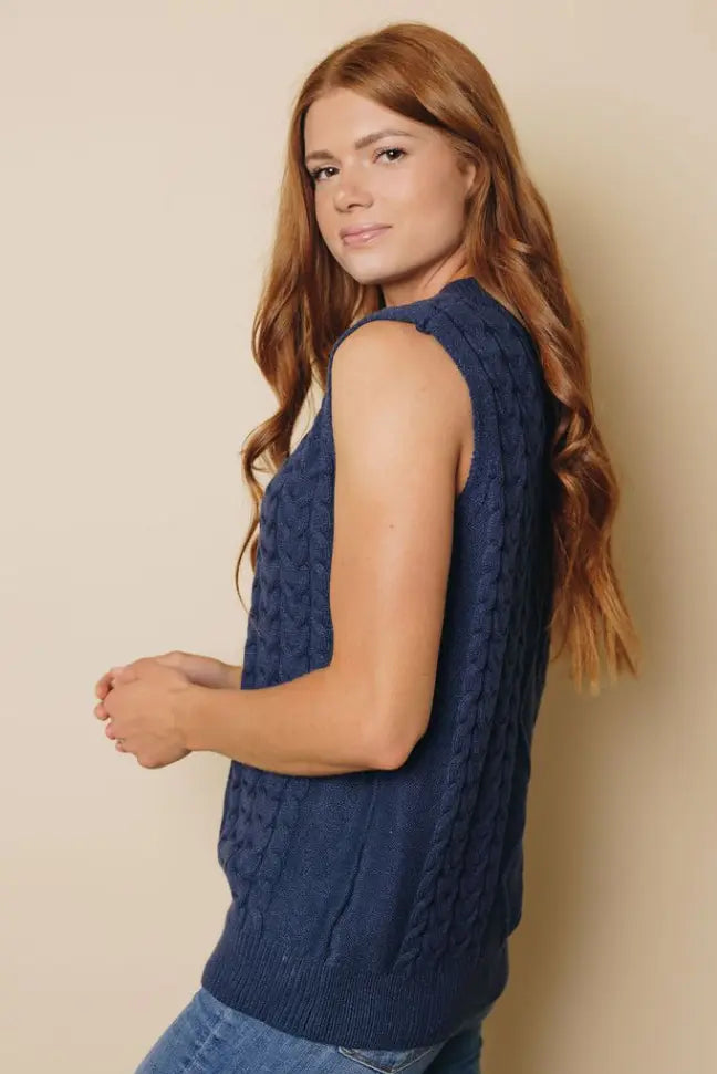Arya Sleeveless Sweater Tank Stay Warm in Style