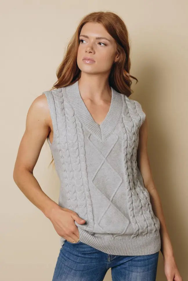 Arya Sleeveless Sweater Tank Stay Warm in Style