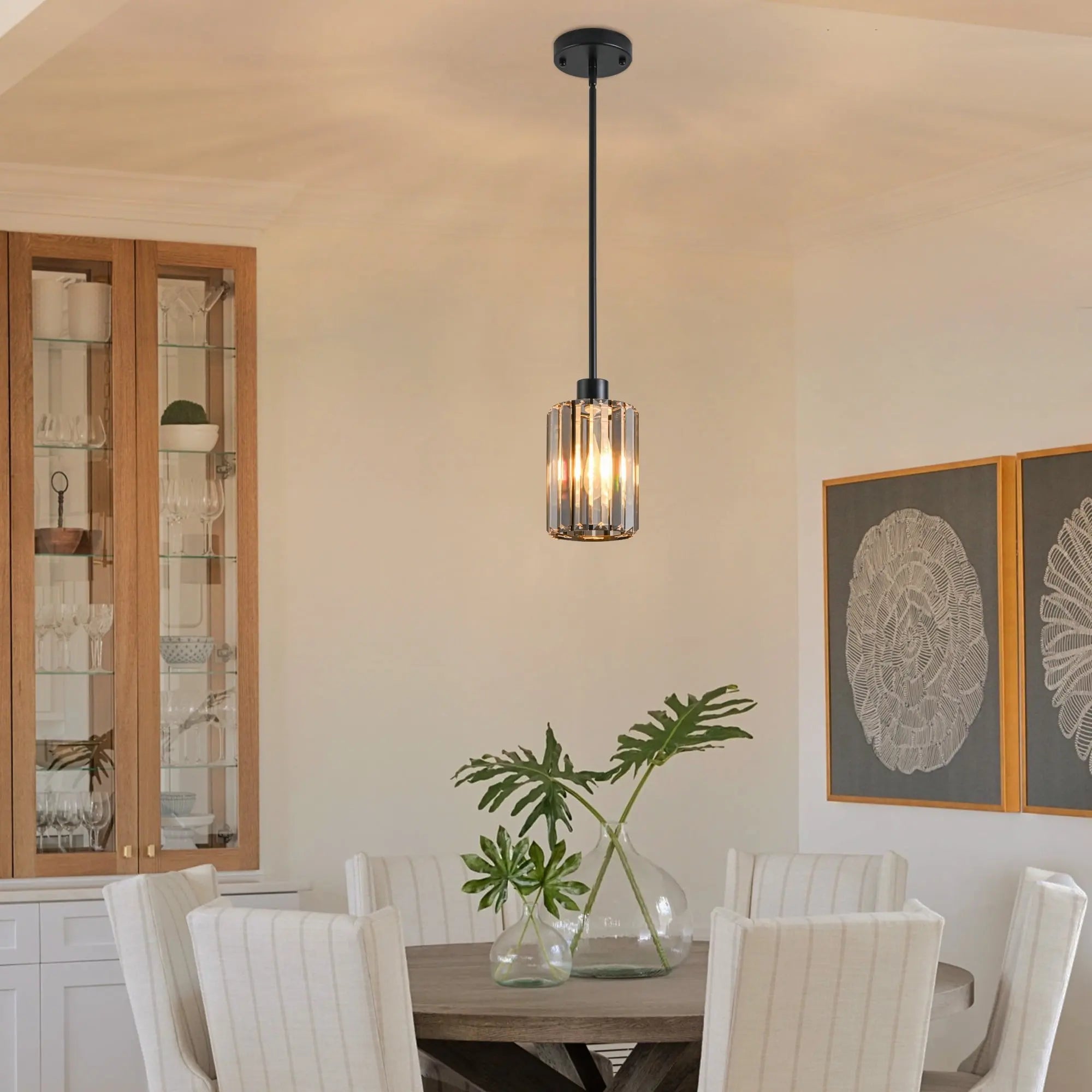 Ash Gray Crystal and Metal Mercury Glass Flush Chandelier With Gold Shades Homeroots Lighting