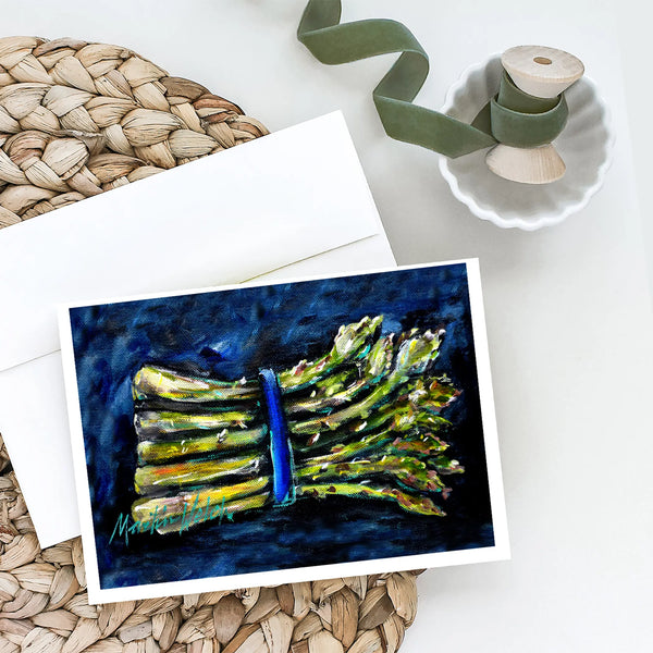 Asperagus Blew Greeting Cards Pack of 8 Caroline's Treasures