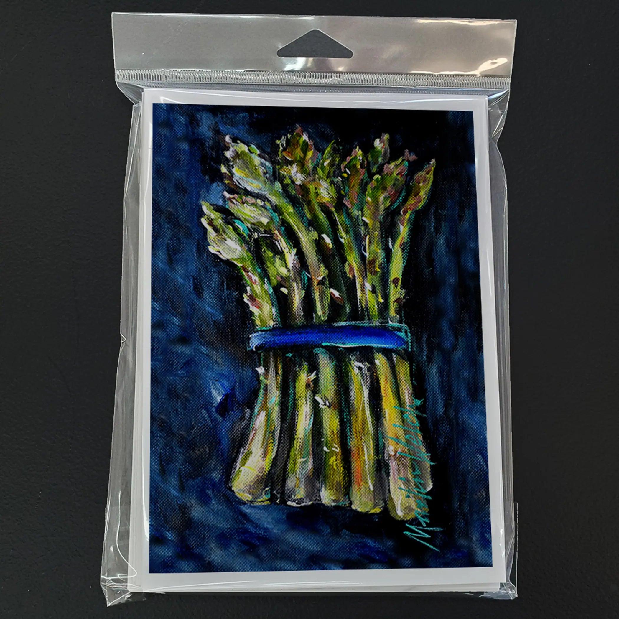 Asperagus Blew Greeting Cards Pack of 8 Caroline's Treasures