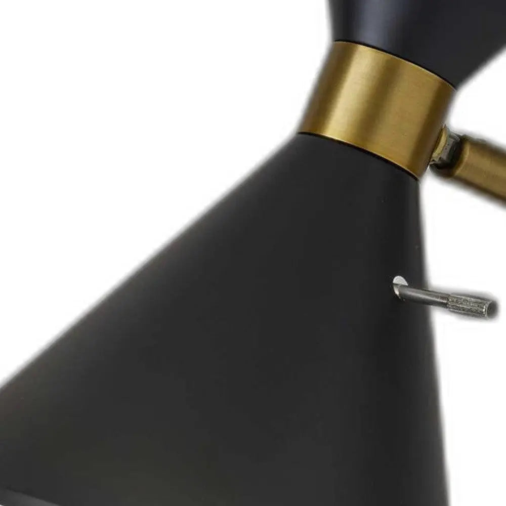 Asymmetrical Diabolo Black Metal Desk Lamp - GreatEagleInc