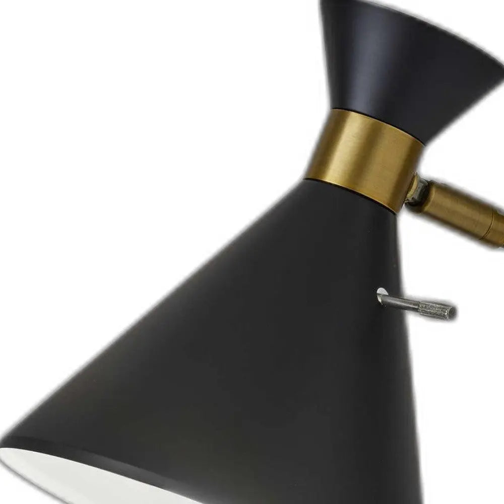 Asymmetrical Diabolo Black Metal Desk Lamp - GreatEagleInc