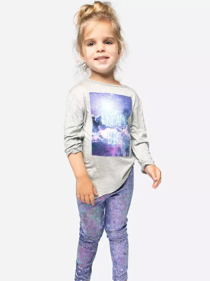 Asymmetrical Tunic Ft "Dream Big" Graphic Patch Little Mass