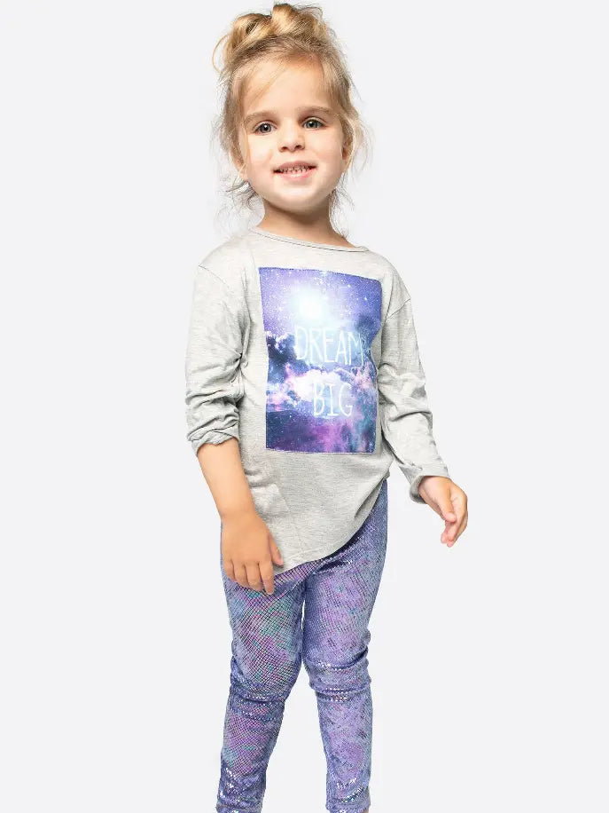 Asymmetrical Tunic Ft "Dream Big" Graphic Patch Little Mass