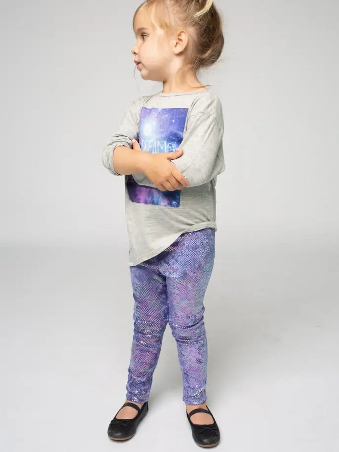 Asymmetrical Tunic Ft "Dream Big" Graphic Patch Little Mass