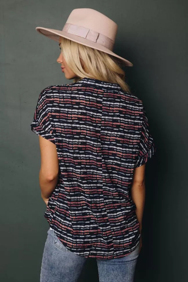 At The Villa Printed Shirt Stay Warm in Style