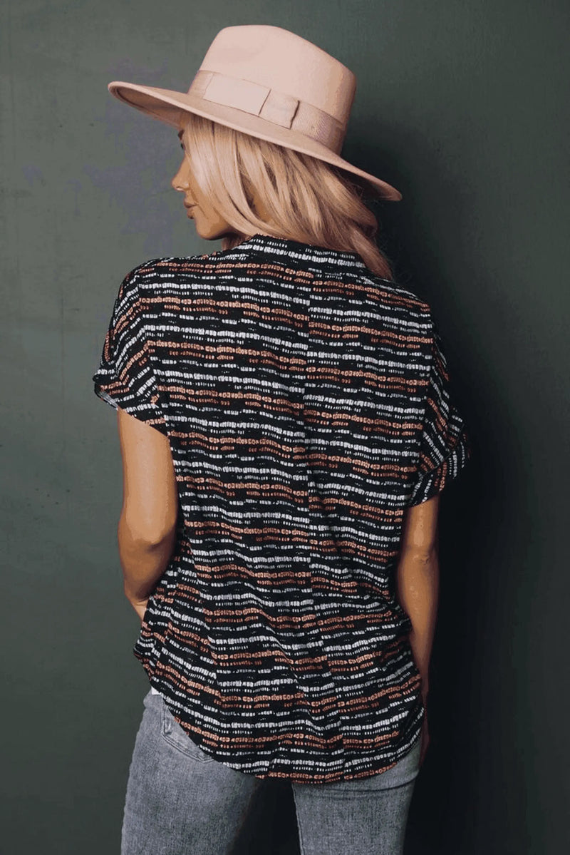 At The Villa Printed Shirt Stay Warm in Style