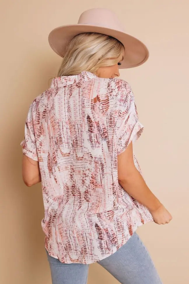 At The Villa Printed Shirt Stay Warm in Style
