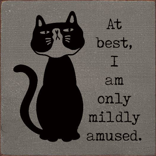 At best, I am only mildly amused. (Cat) Sawdust City