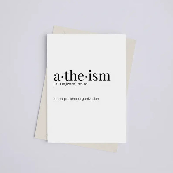 Atheism - Greeting Card/Wall Art Print Black Cat Bazaar
