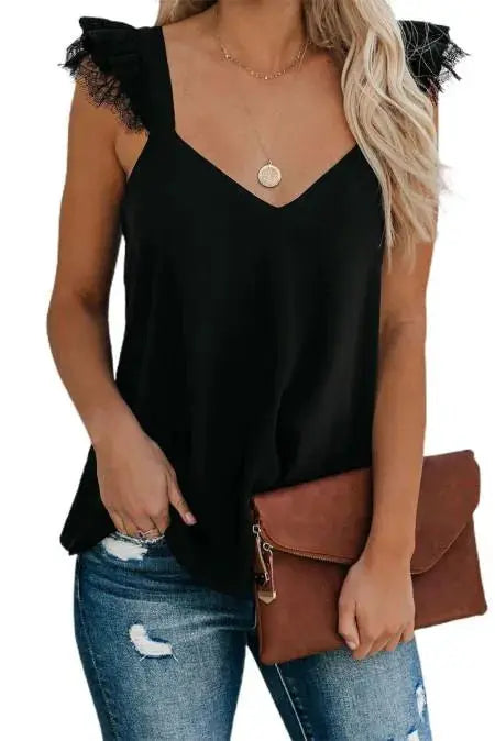 Athena Lace Tank Tops Stay Warm in Style