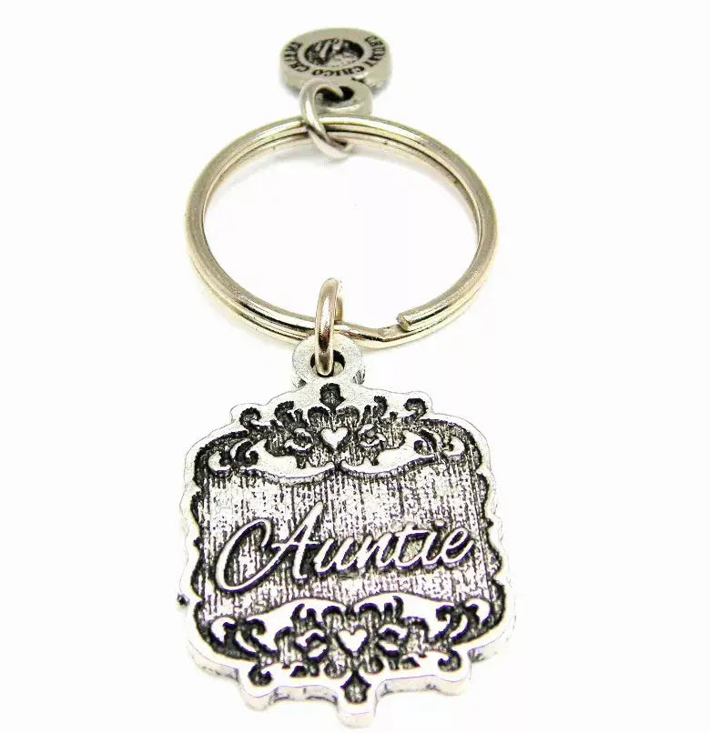 Auntie Victorian Scroll Key Chain Chico Charms