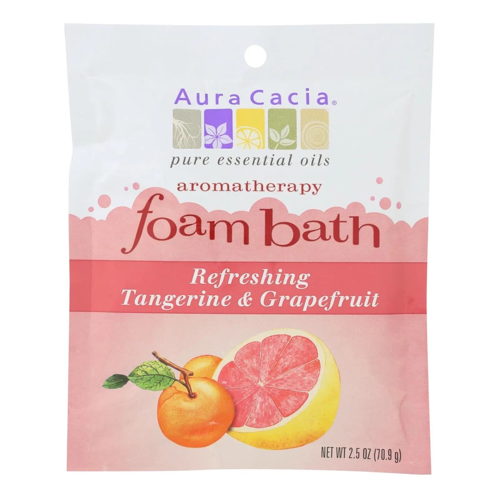 Aura Cacia - Foam Bath Refeshing Tangerine And Grapefruit - 2.5 Oz - Case Of 6 Aura Cacia
