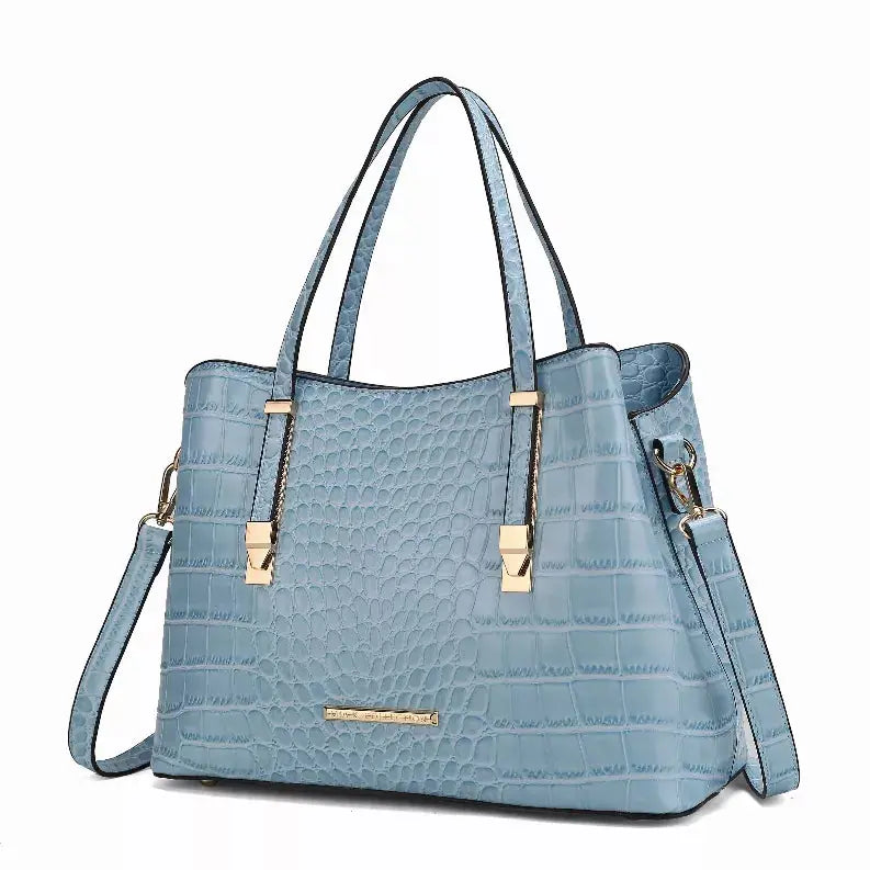 Aurelia Crocodile Embossed Vegan Leather Tote Bag MKF Collection by Mia K.