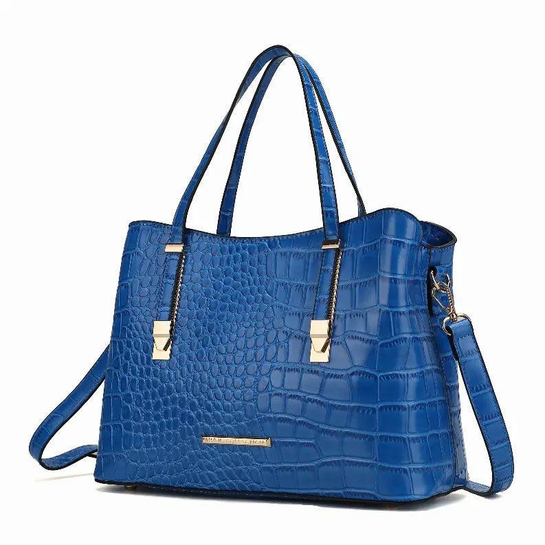 Aurelia Crocodile Embossed Vegan Leather Tote Bag MKF Collection by Mia K.
