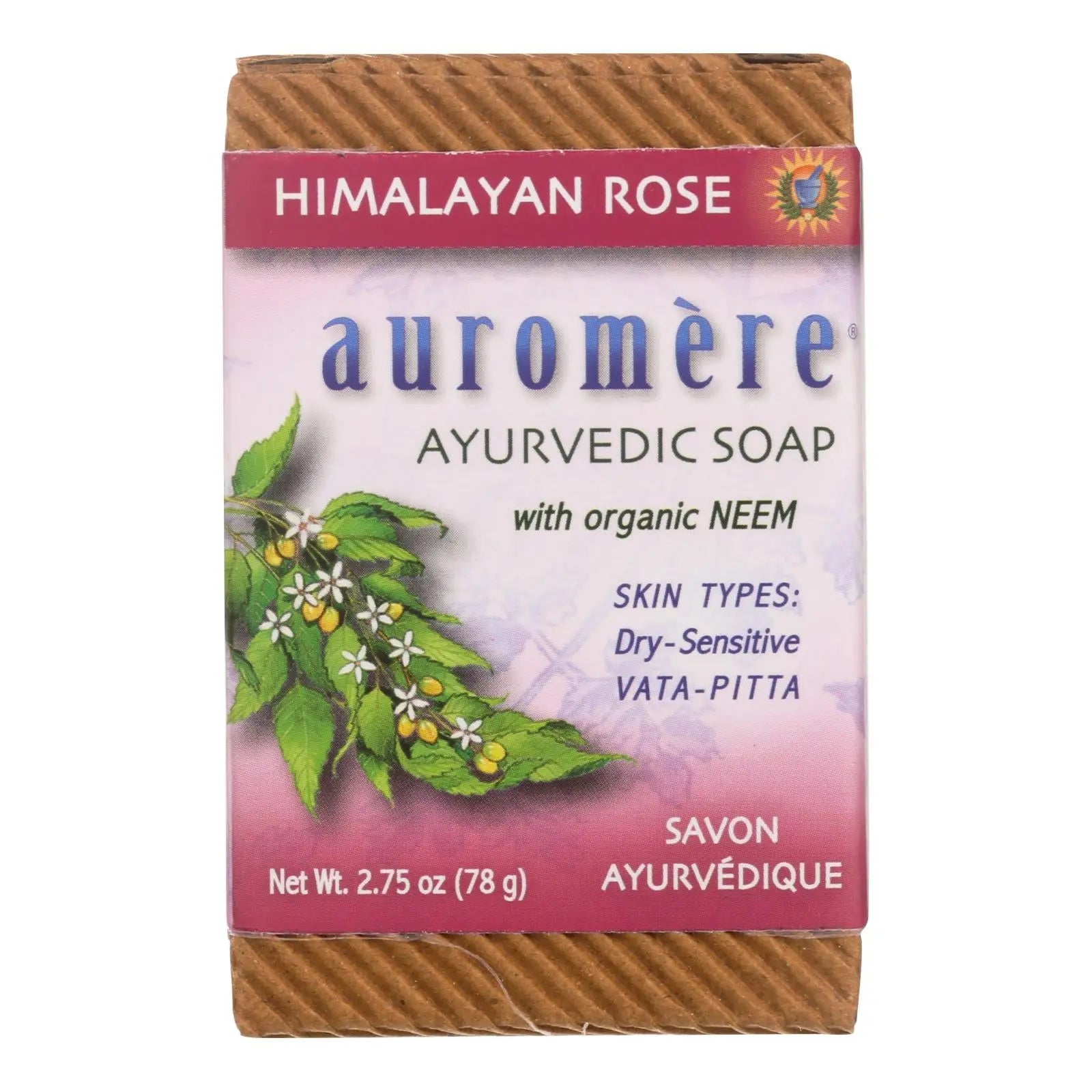 Auromere Ayurvedic Bar Soap Himalayan Rose - 2.75 Oz Auromere