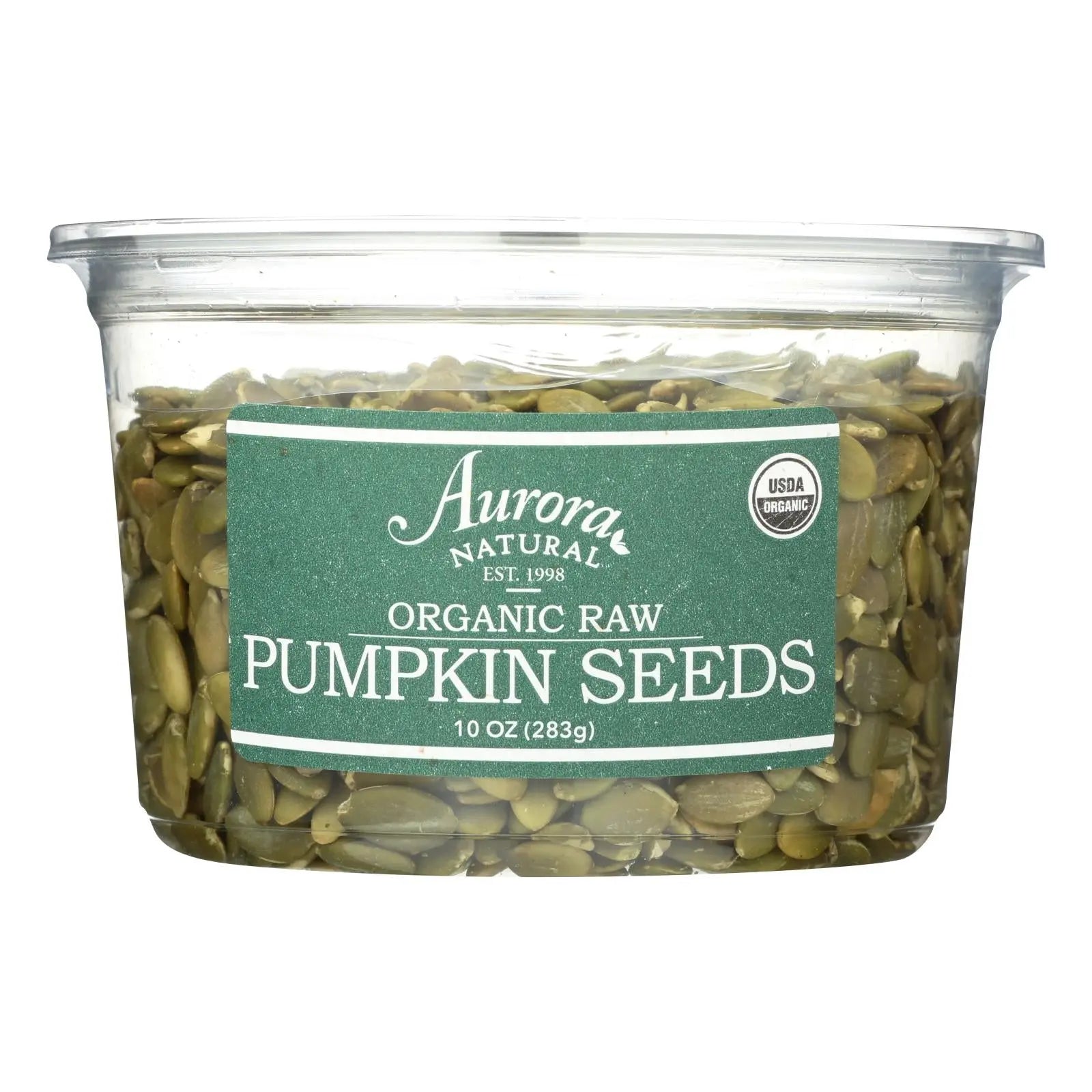 Aurora Natural Products - Organic Raw Pumpkin Seeds - Case Of 12 - 10 Oz. Aurora Natural Products