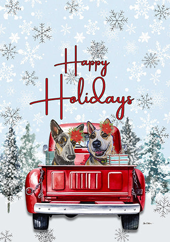 Australian Cattle Dog - Hippie Hound Studio Best of Breed Holiday House and Garden Flag Best of Breed
