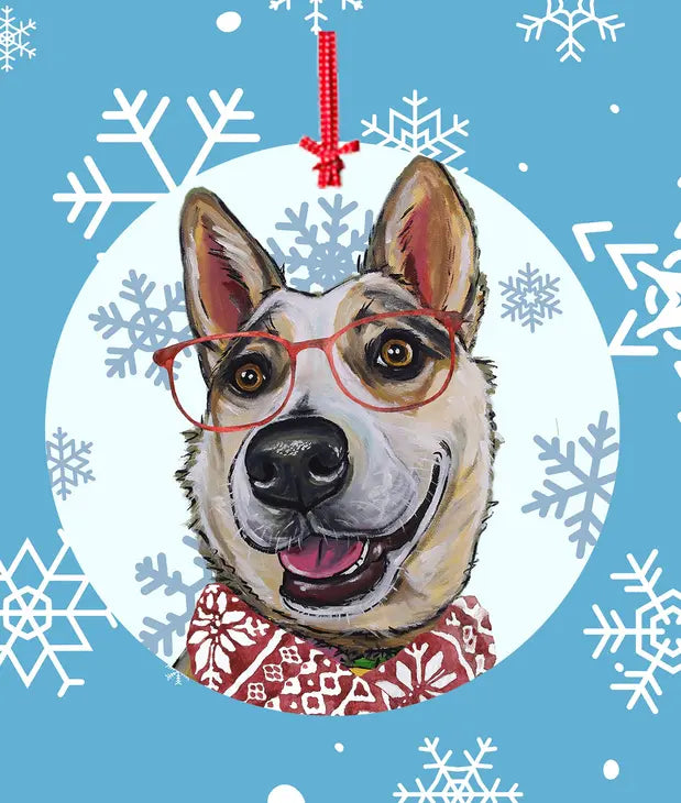 Australian Cattle Dog -   Hippie Hound Studios Christmas Tree Ornament Best of Breed