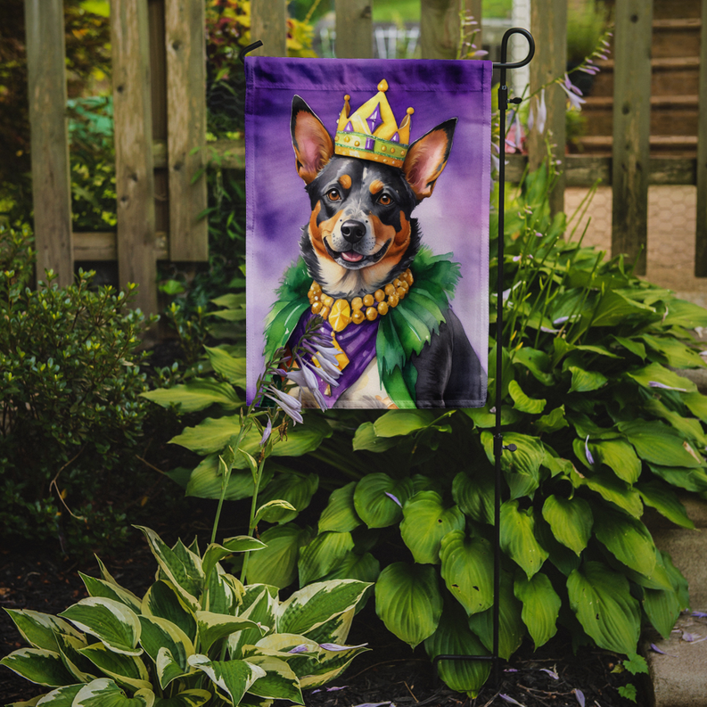 Australian Cattle Dog King of Mardi Gras Garden Flag Caroline's Treasures