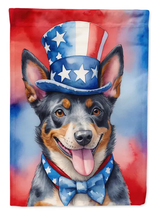 Australian Cattle Dog Patriotic American Garden Flag Caroline's Treasures