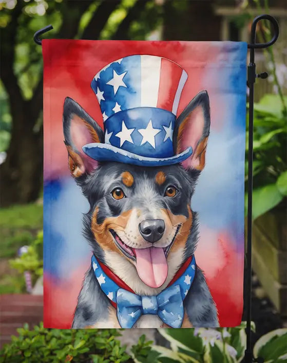 Australian Cattle Dog Patriotic American Garden Flag Caroline's Treasures