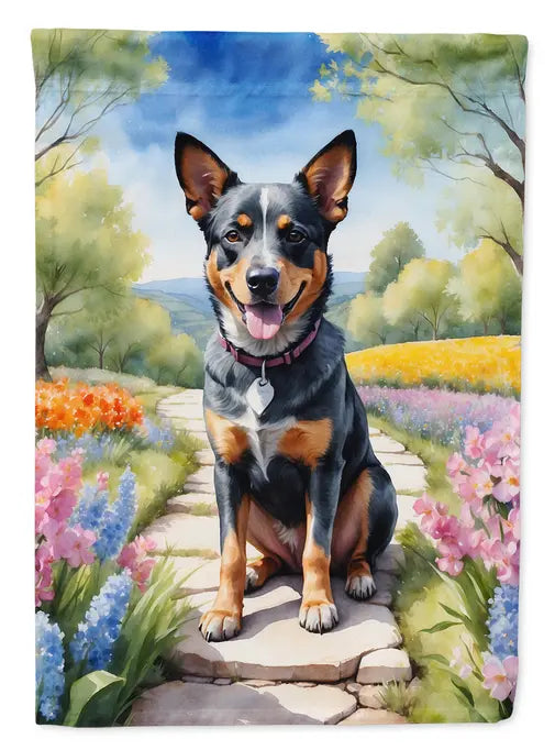 Australian Cattle Dog Spring Garden Garden Flag Caroline's Treasures