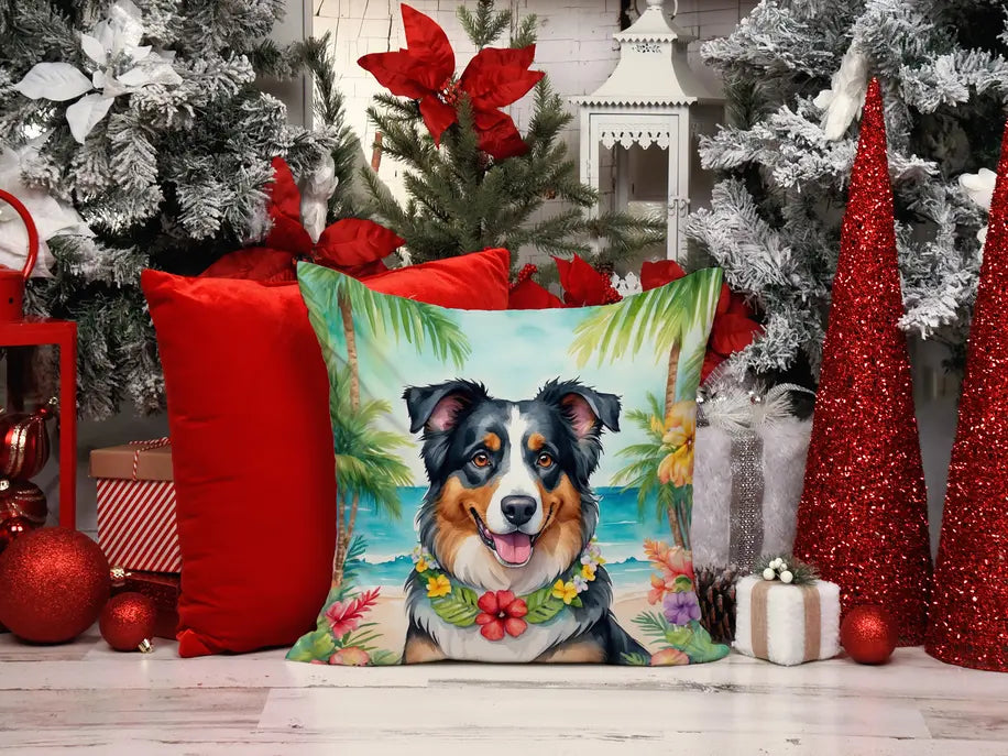 Australian Shepherd Luau Pair of Pot Holders Caroline's Treasures