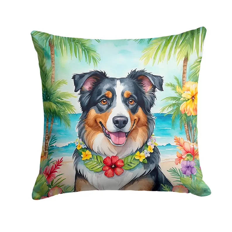 Australian Shepherd Luau Pair of Pot Holders Caroline's Treasures