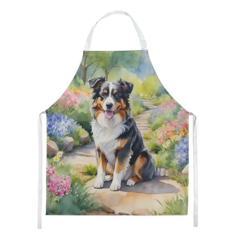 Australian Shepherd Spring Garden Apron Caroline's Treasures