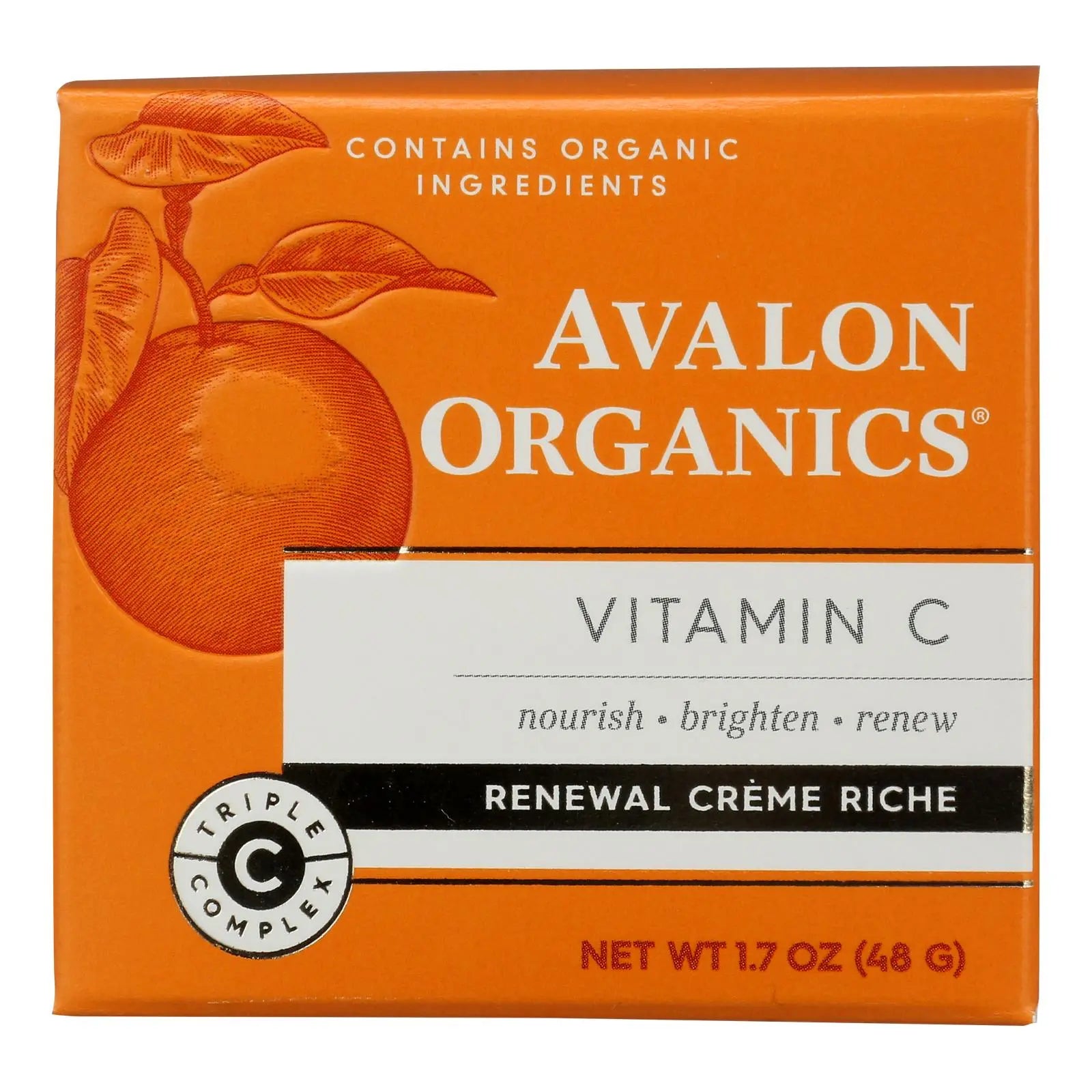 Avalon Organics - Face Creme Vit/c Rnew Rch - 1 Each-1.7 Oz Avalon Organics
