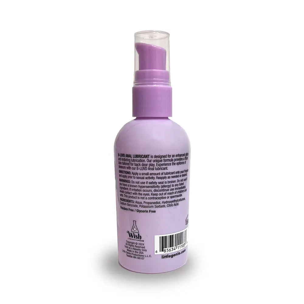 B-Luvd Anal Lube 4oz Little Genie